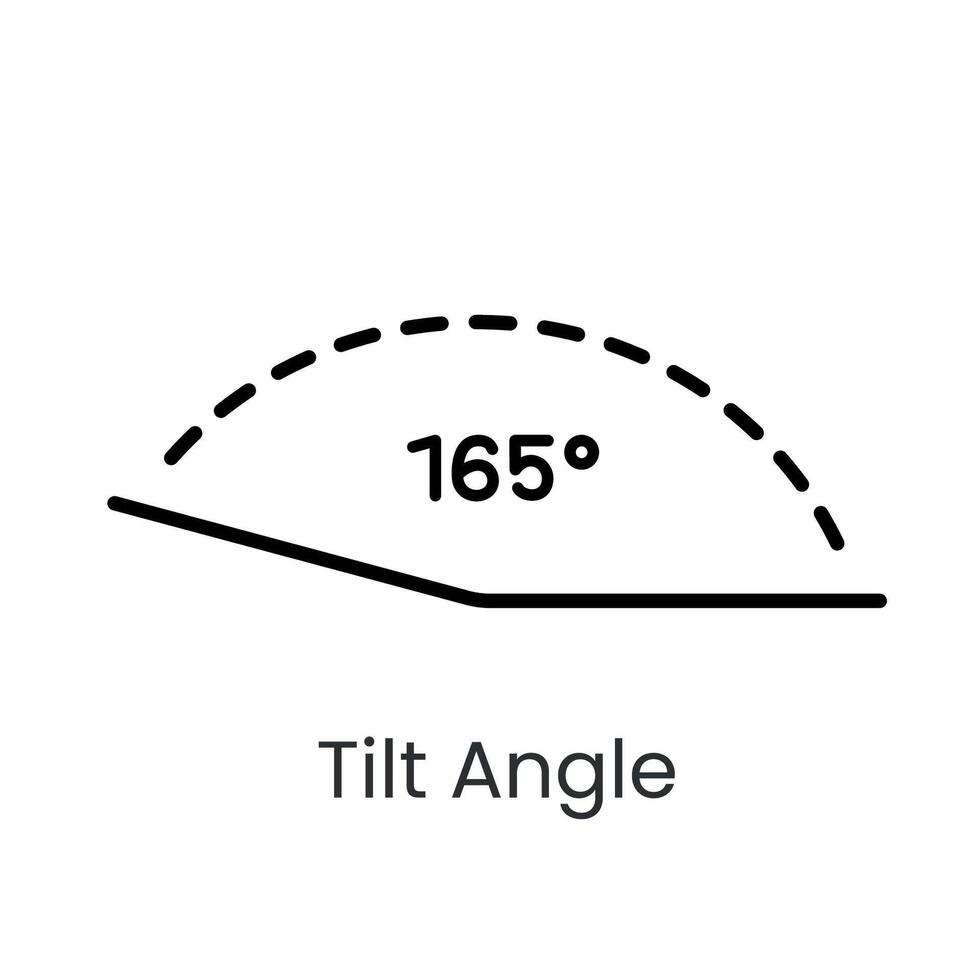 inclination angle ligne icône avec modifiable accident vasculaire cérébral vecteur