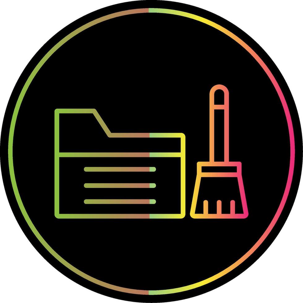 Les données nettoyer ligne pente dû Couleur icône conception vecteur
