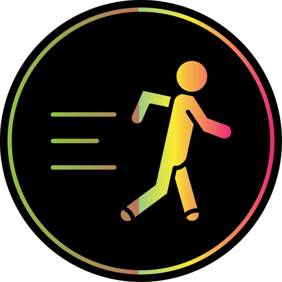 le jogging glyphe dû Couleur icône conception vecteur