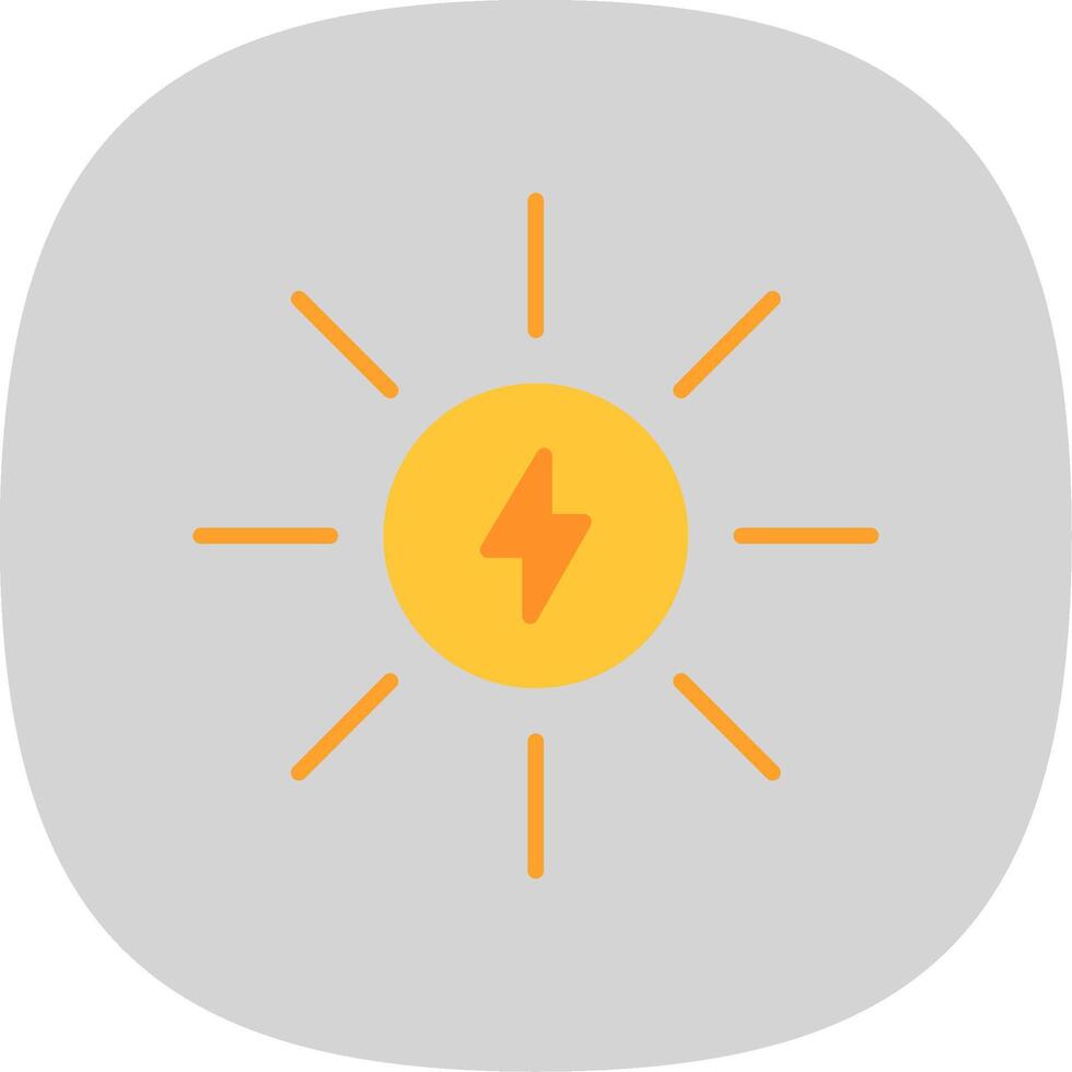 Soleil plat courbe icône conception vecteur