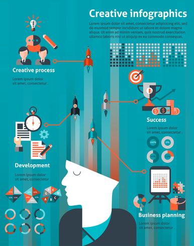 Jeu infographique créatif vecteur