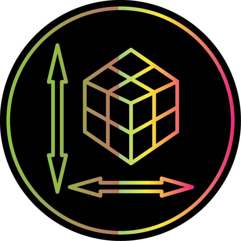 Rubik ligne pente dû Couleur icône conception vecteur