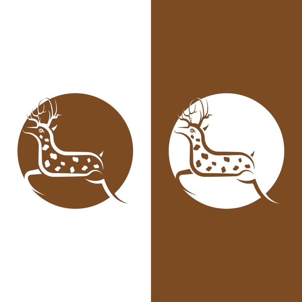 conception d'illustration d'icône de vecteur de cerf