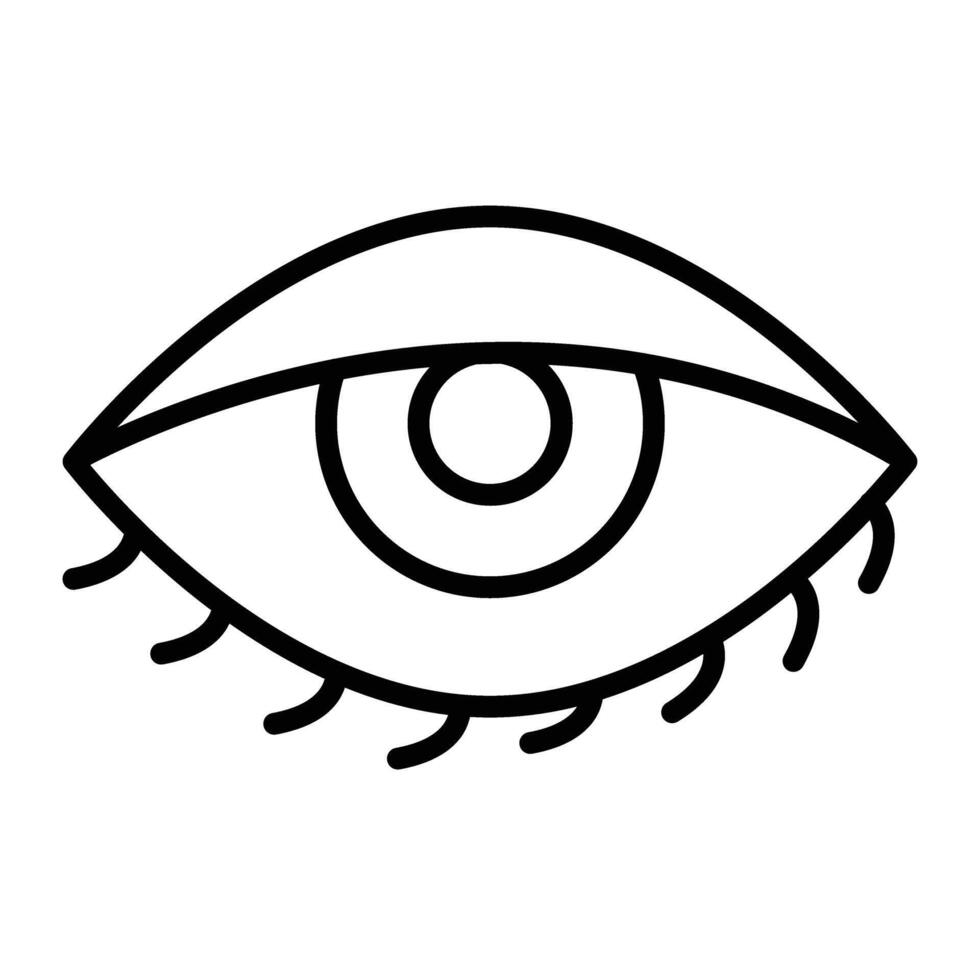 conception d'icône de ligne d'oeil vecteur