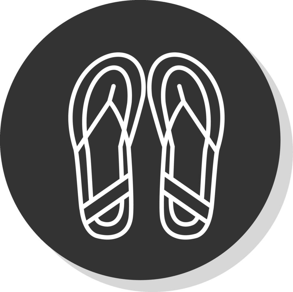chaussons ligne ombre cercle icône conception vecteur