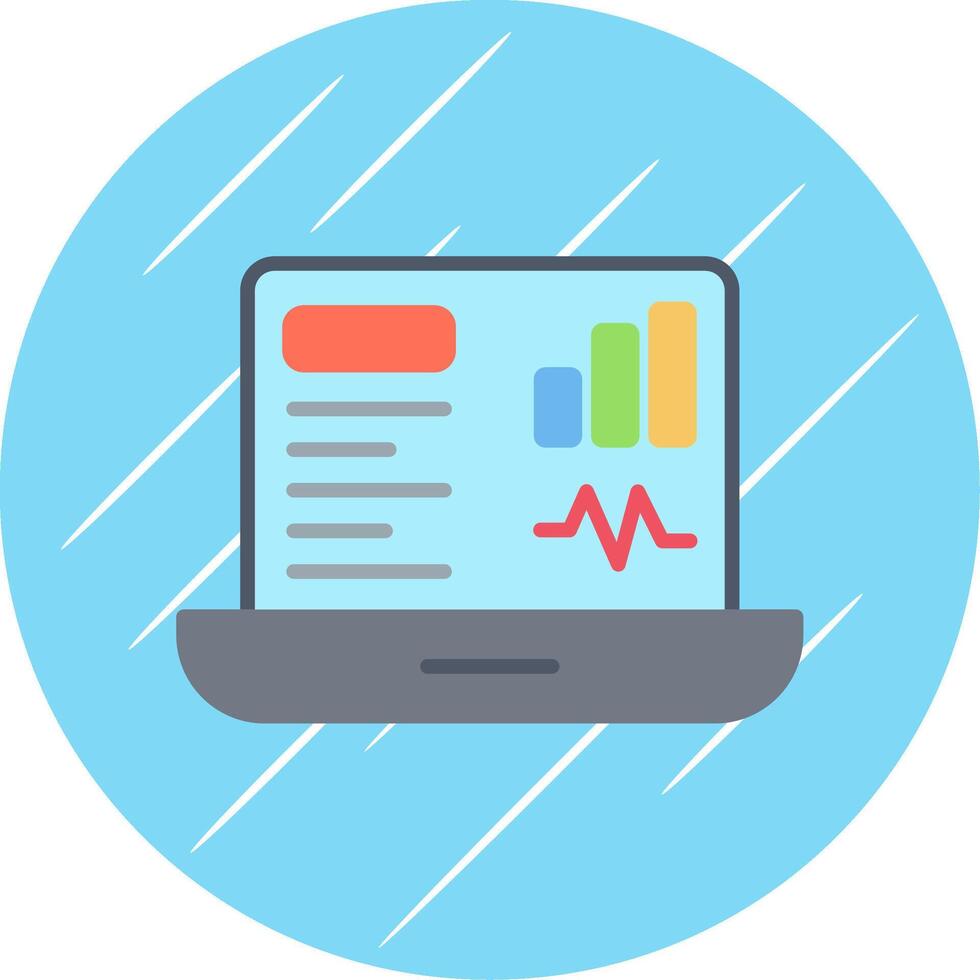 tableau de bord plat cercle icône conception vecteur