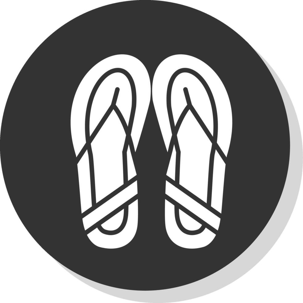 chaussons glyphe ombre cercle icône conception vecteur