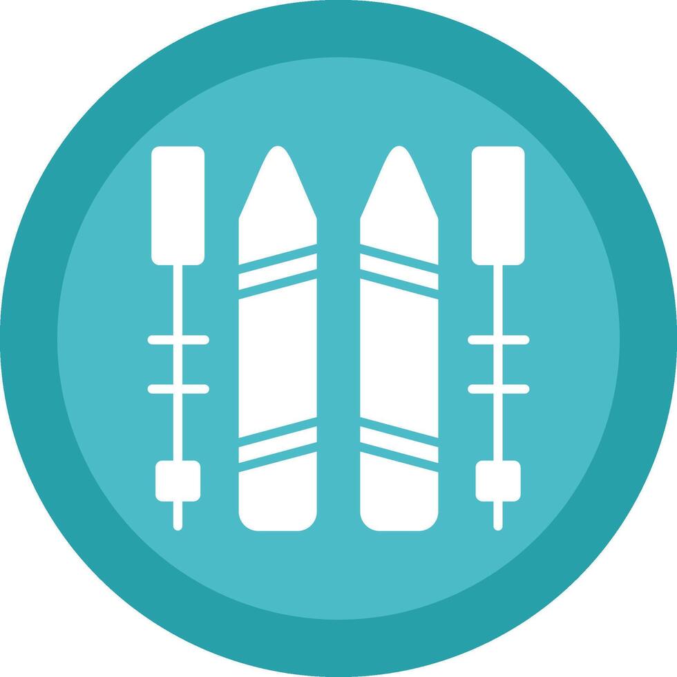 ski glyphe dû cercle icône conception vecteur