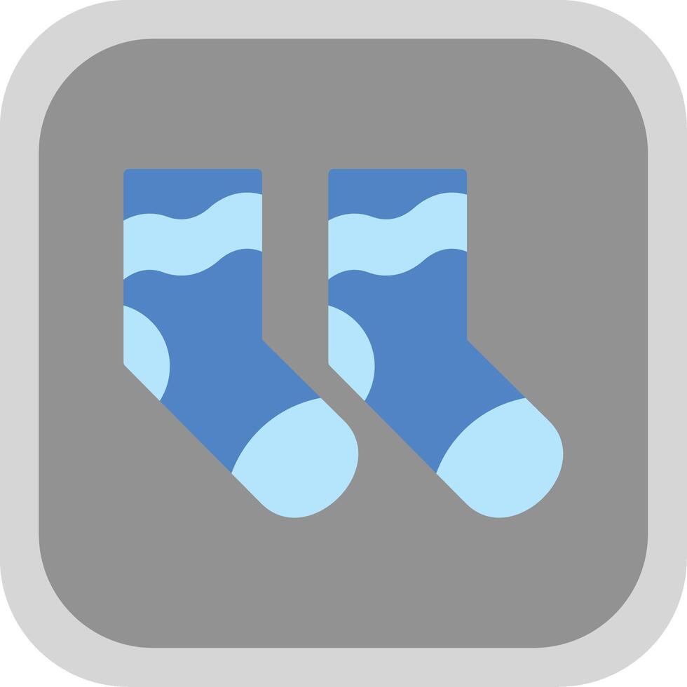 chaussettes plat rond coin icône conception vecteur