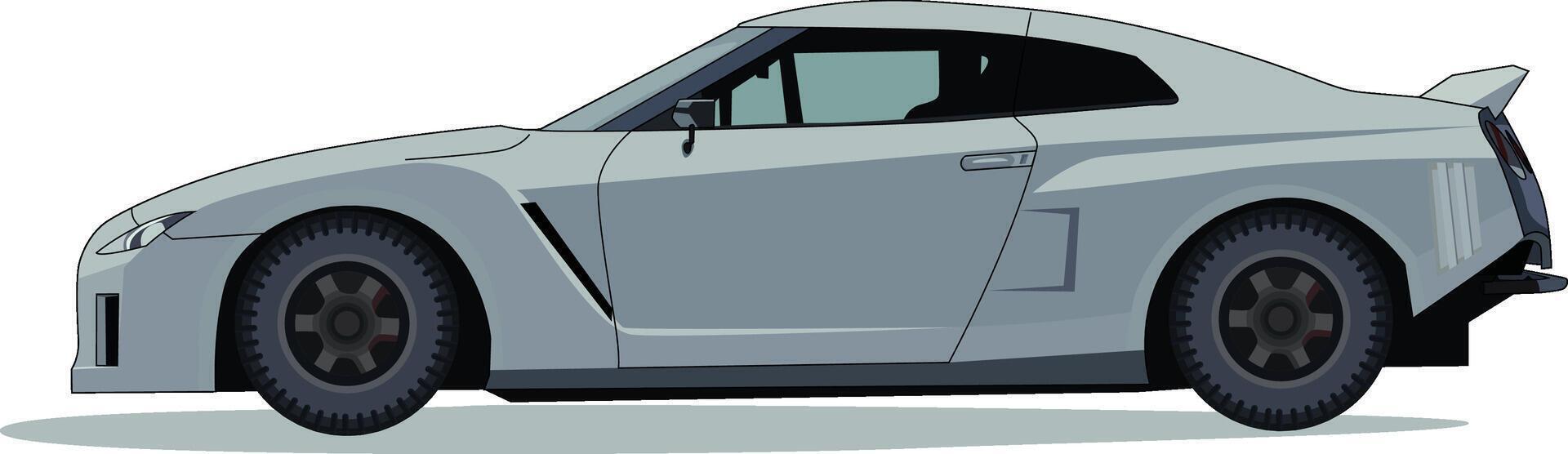 sedan voiture art , côté vue modèle vecteur