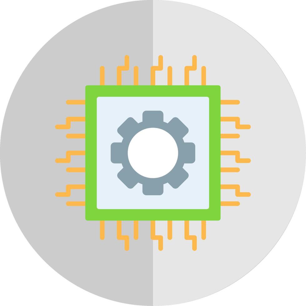 processeur plat échelle icône conception vecteur