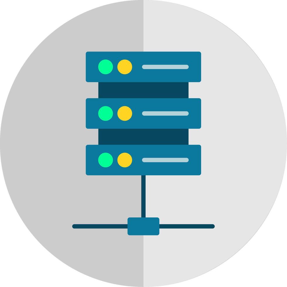 serveur plat échelle icône conception vecteur