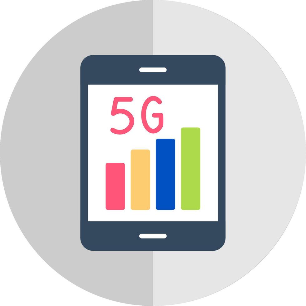 5g plat échelle icône conception vecteur