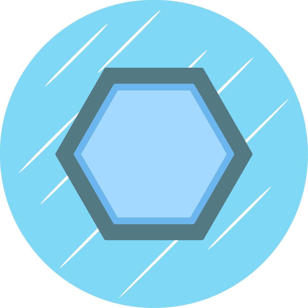 hexagone plat cercle icône conception vecteur