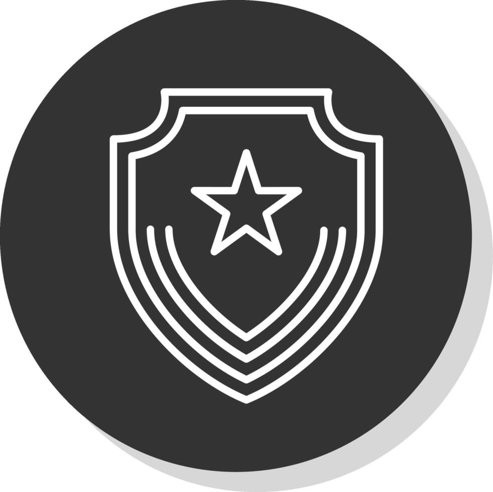 badge ligne ombre cercle icône conception vecteur