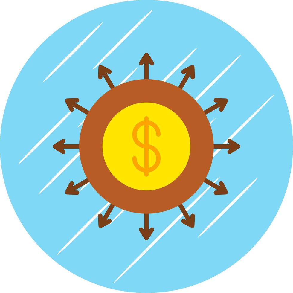 budget dépenses plat cercle icône conception vecteur