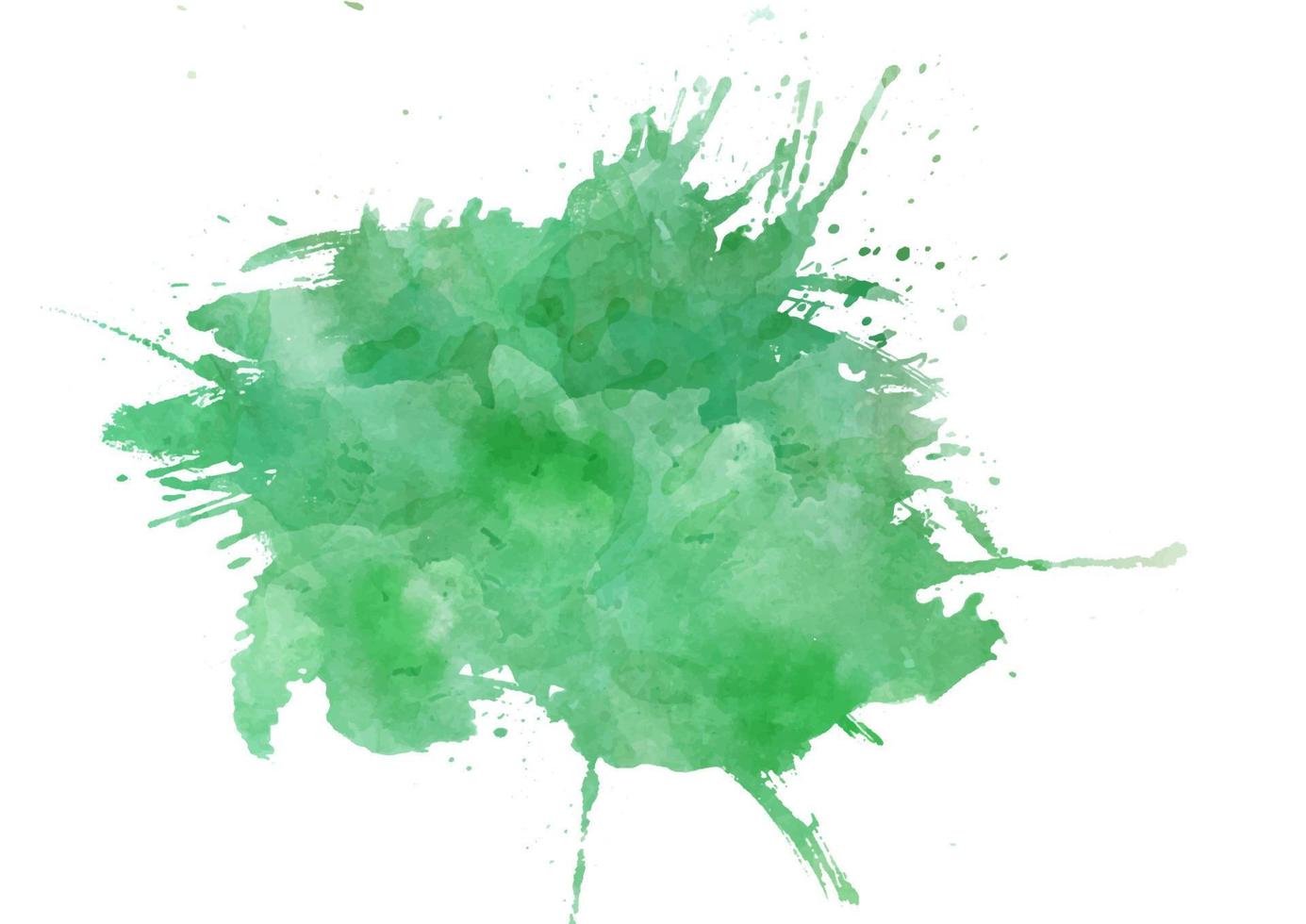 texture de tache aquarelle dans des couleurs vertes vecteur