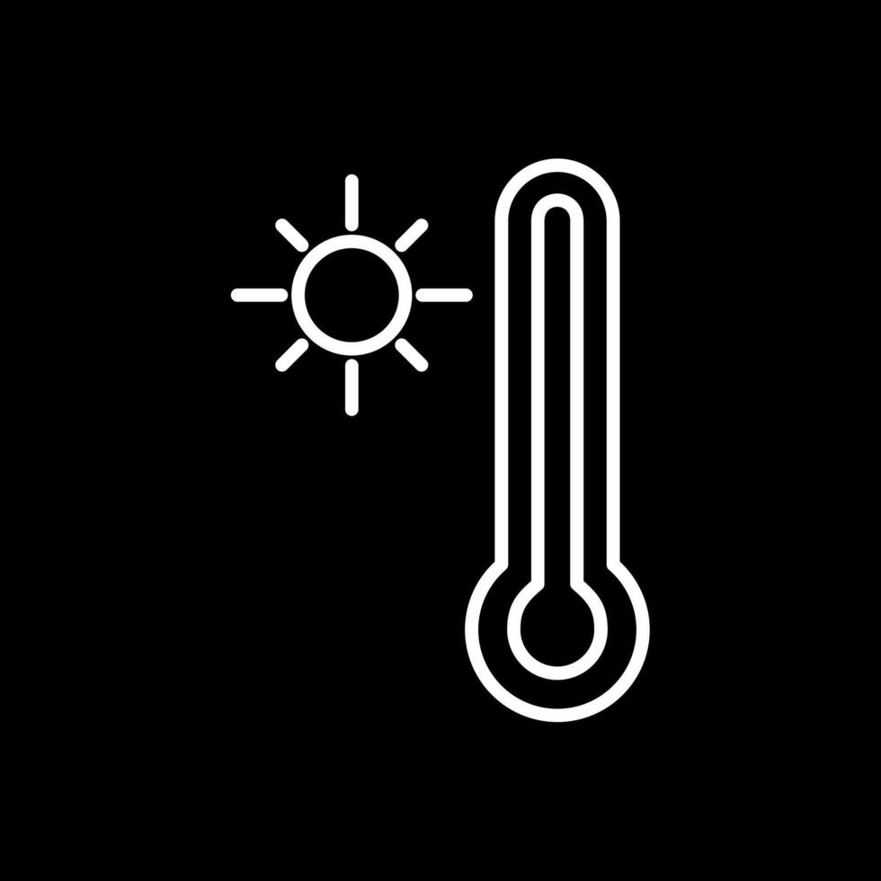 thermomètre ligne inversé icône conception vecteur