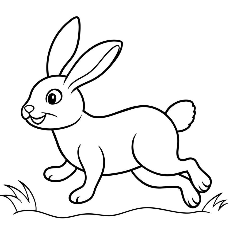 mignonne lapin coloration livre illustration vecteur