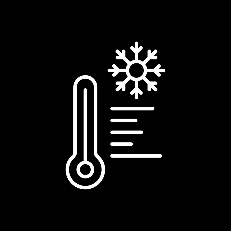 du froid ligne inversé icône conception vecteur