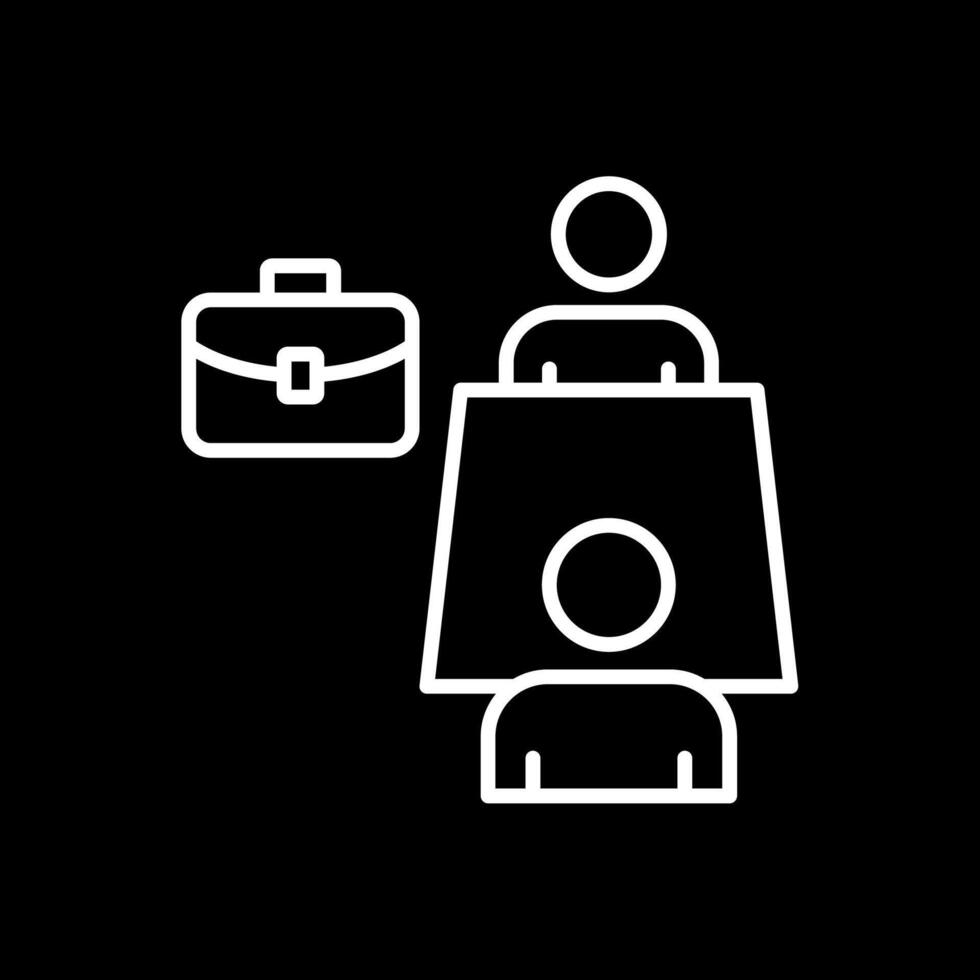 affaires réunion ligne inversé icône conception vecteur