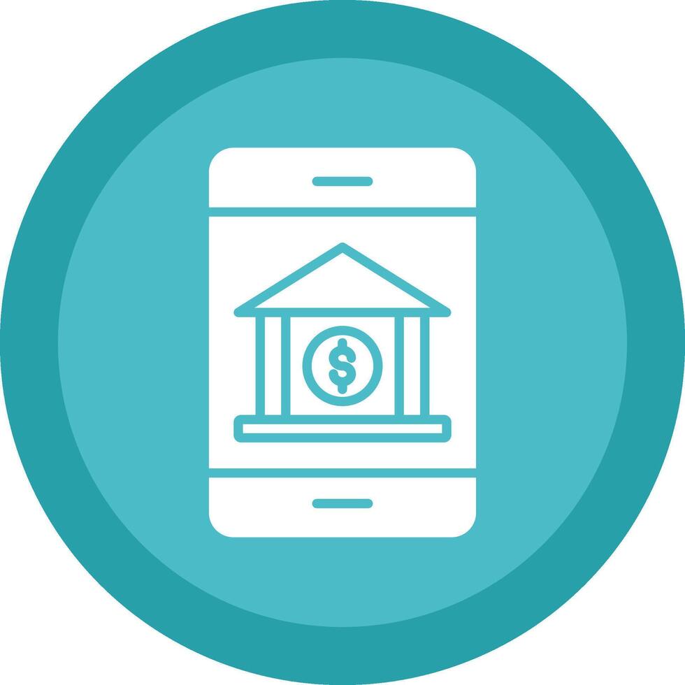 bancaire app glyphe dû cercle icône conception vecteur