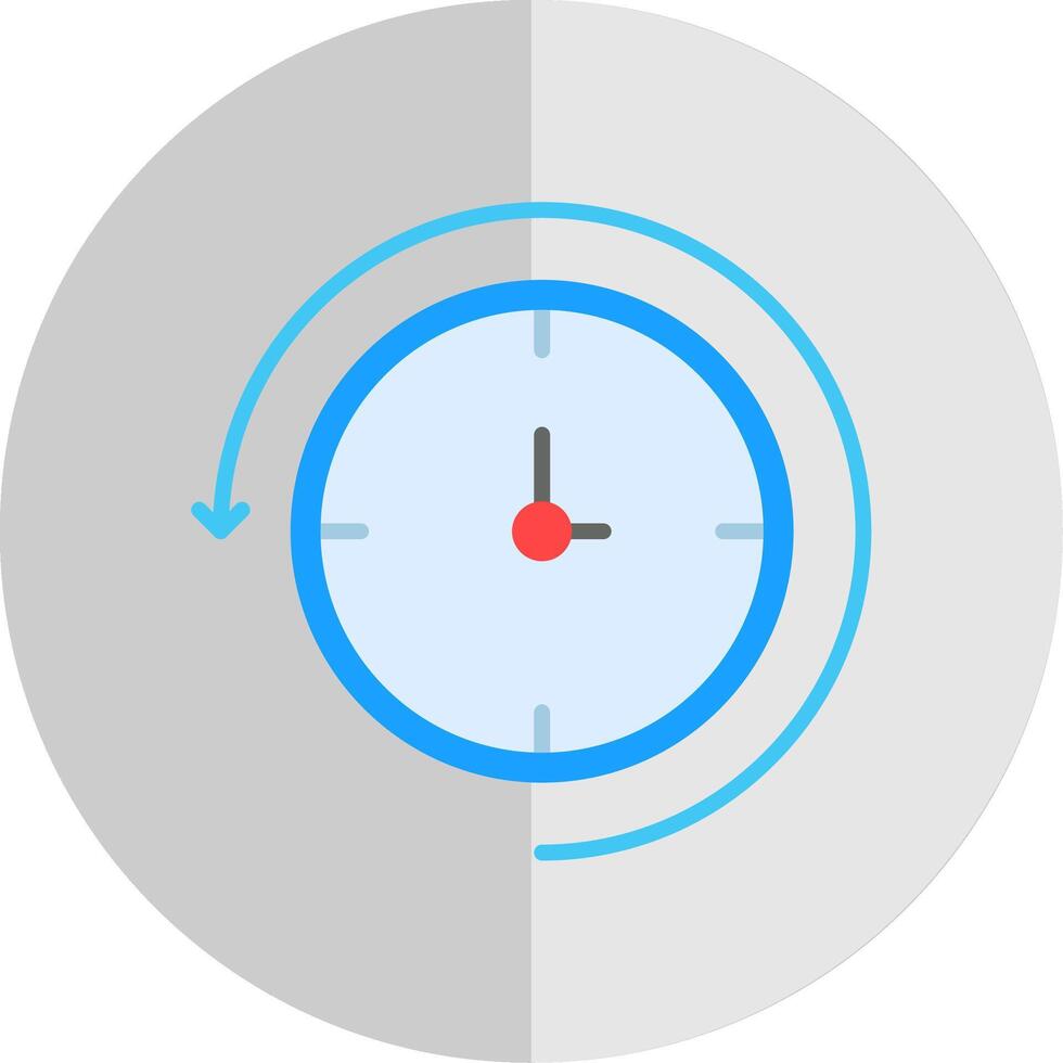 retour dans temps plat échelle icône conception vecteur