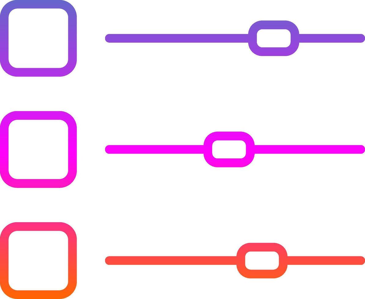 curseurs ligne pente icône conception vecteur