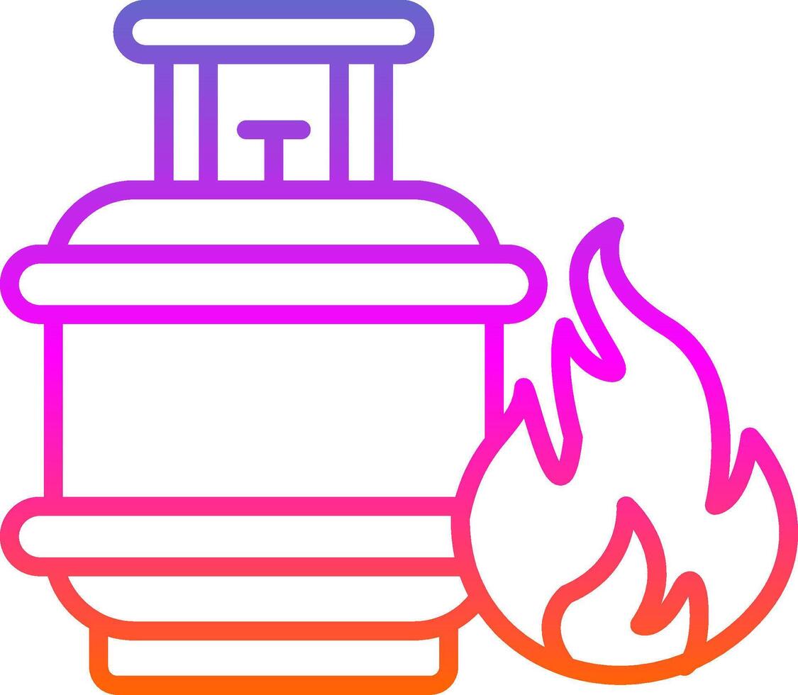 gaz ligne pente icône conception vecteur