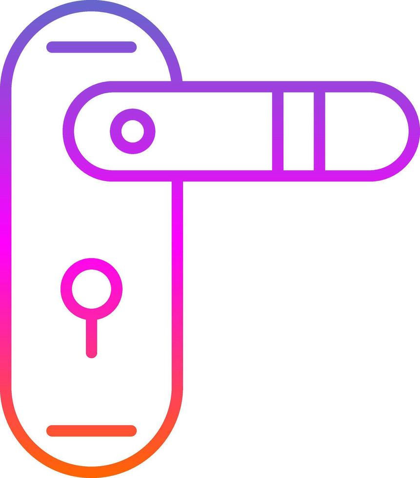 porte fermer à clé ligne pente icône conception vecteur