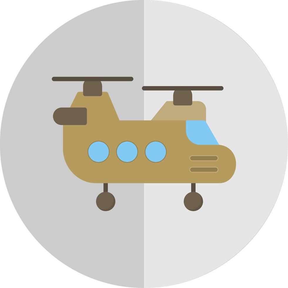 hélicoptère plat échelle icône conception vecteur