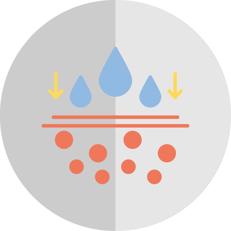 Crème hydratante plat échelle icône conception vecteur
