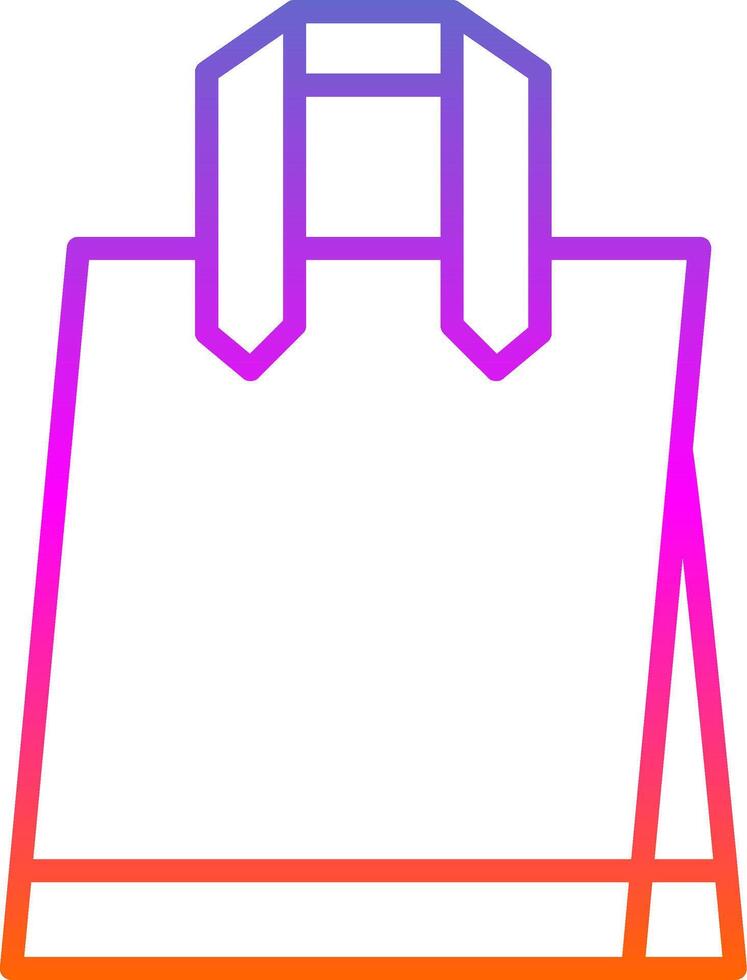 fourre-tout sac ligne pente icône conception vecteur