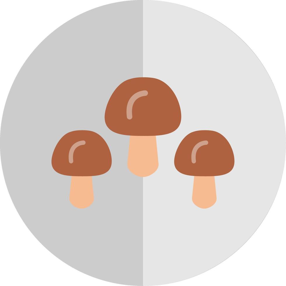 champignons plat échelle icône conception vecteur