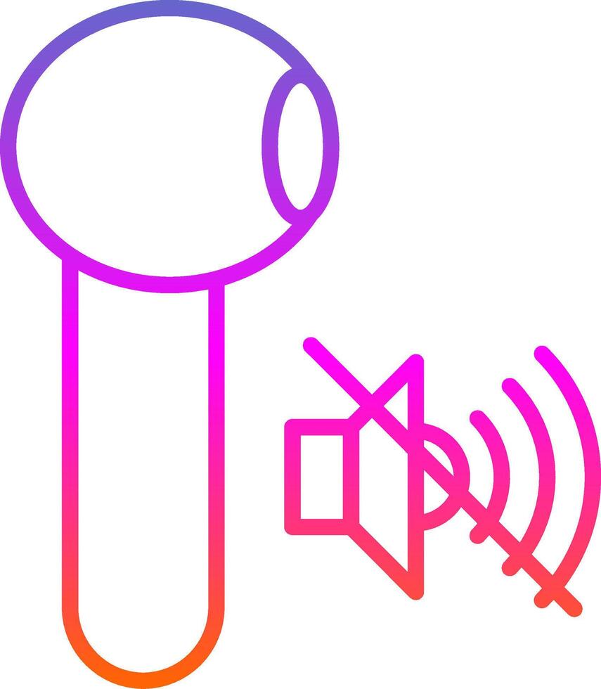 écouteurs ligne pente icône conception vecteur