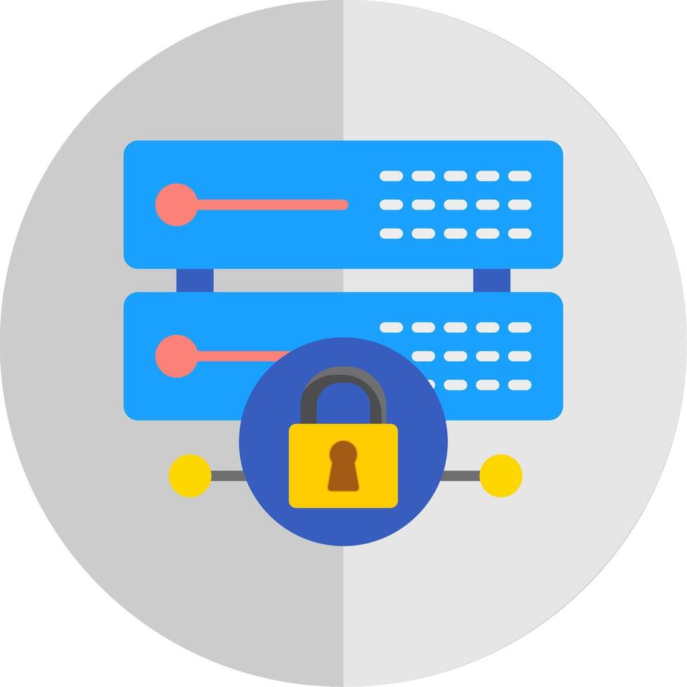 Les données protection plat échelle icône conception vecteur