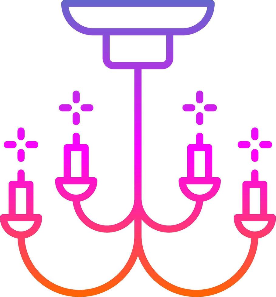 lustre ligne pente icône conception vecteur