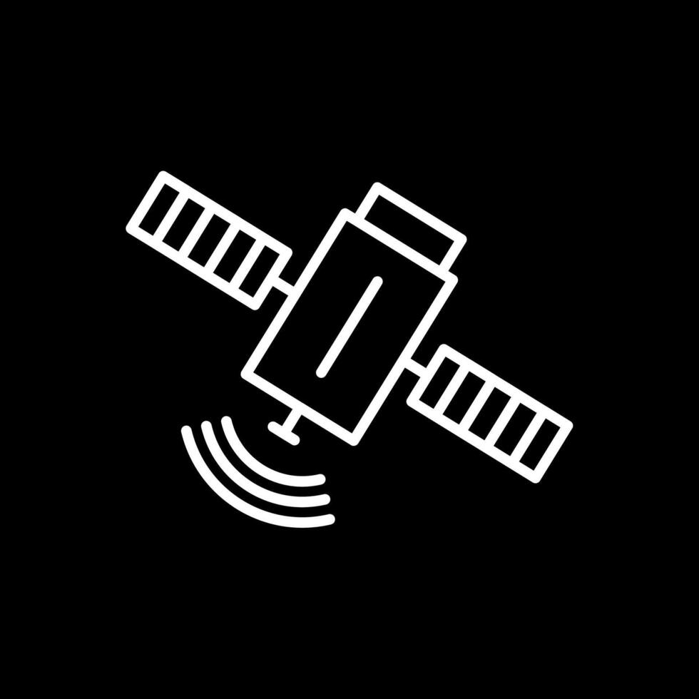 satellite ligne inversé icône conception vecteur