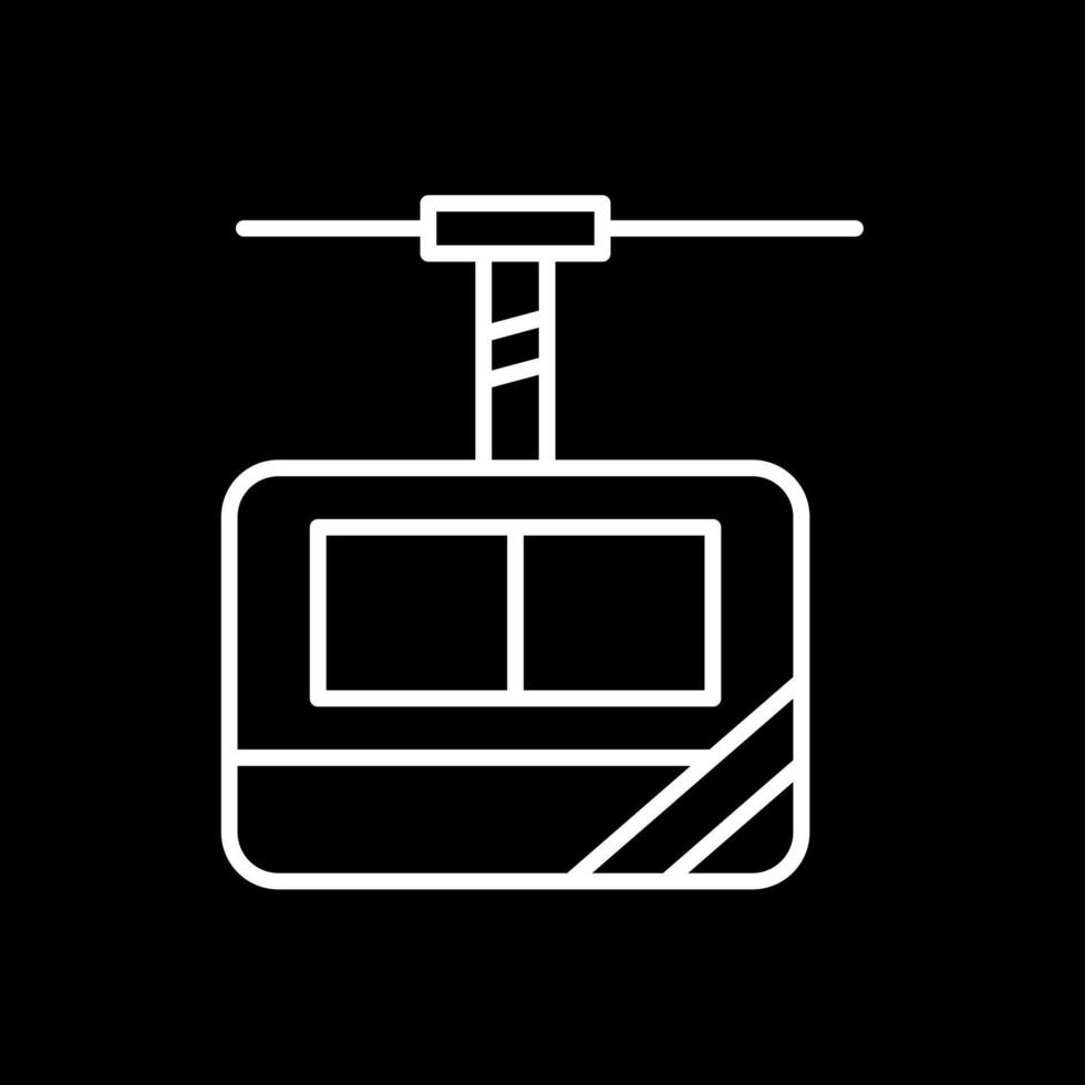 câble voiture cabine ligne inversé icône conception vecteur