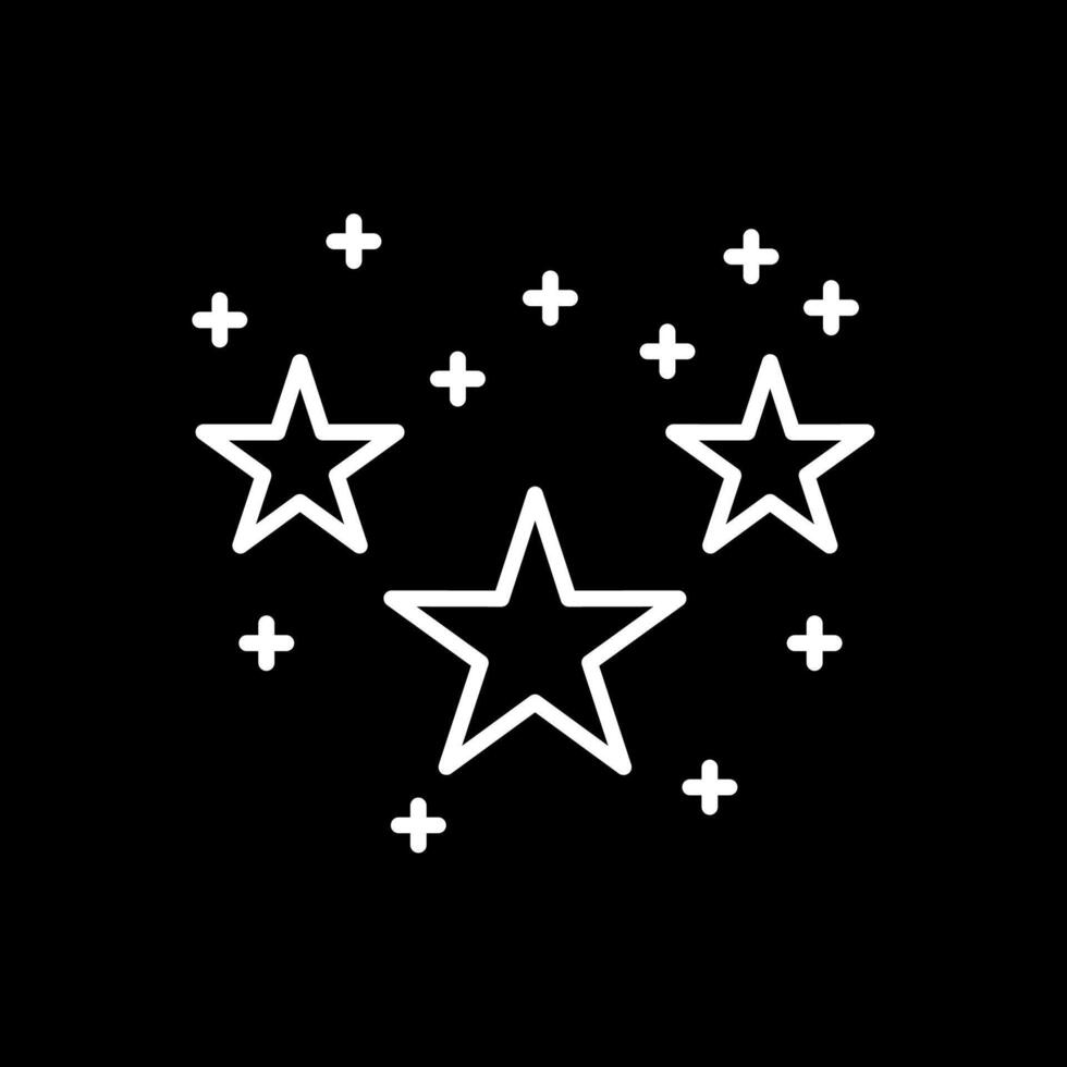 étoiles ligne inversé icône conception vecteur