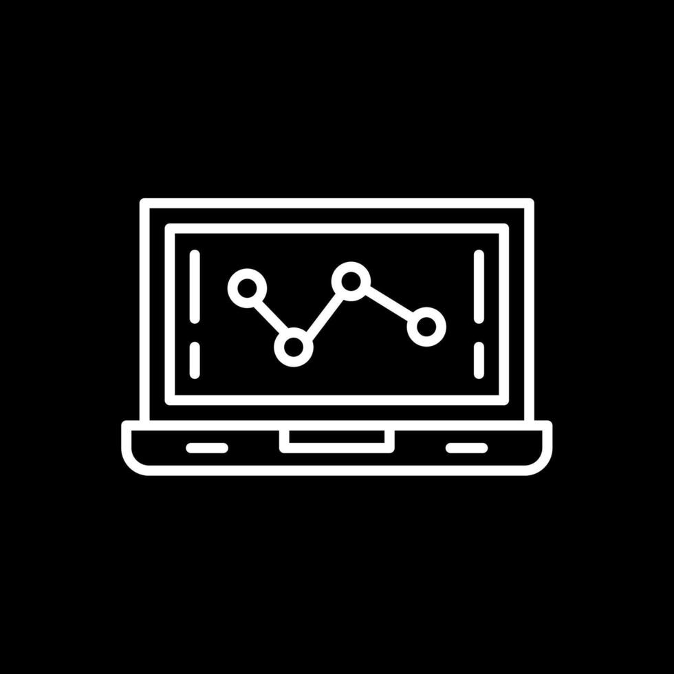 Les données rapport ligne inversé icône conception vecteur