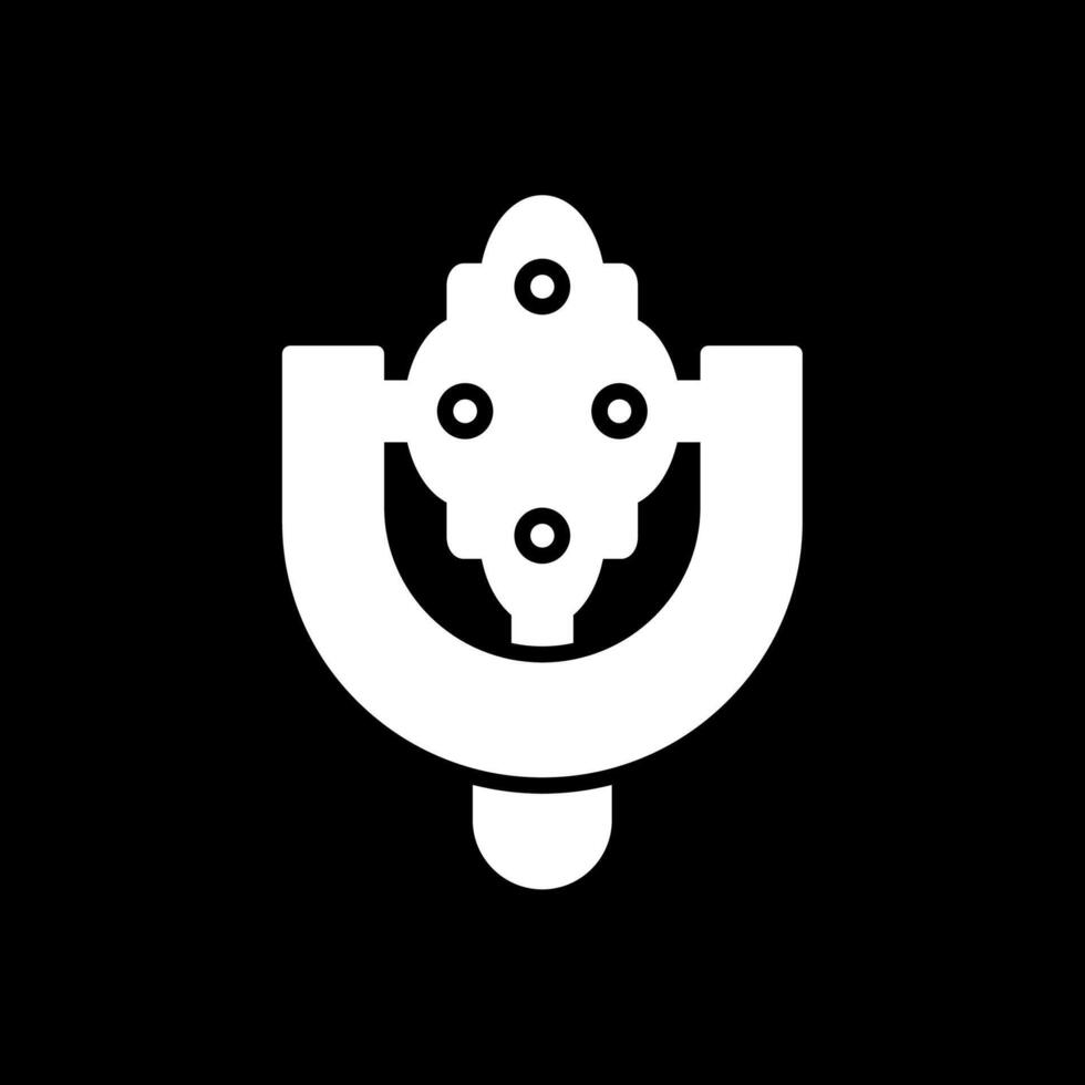 porte heurtoir glyphe inversé icône conception vecteur