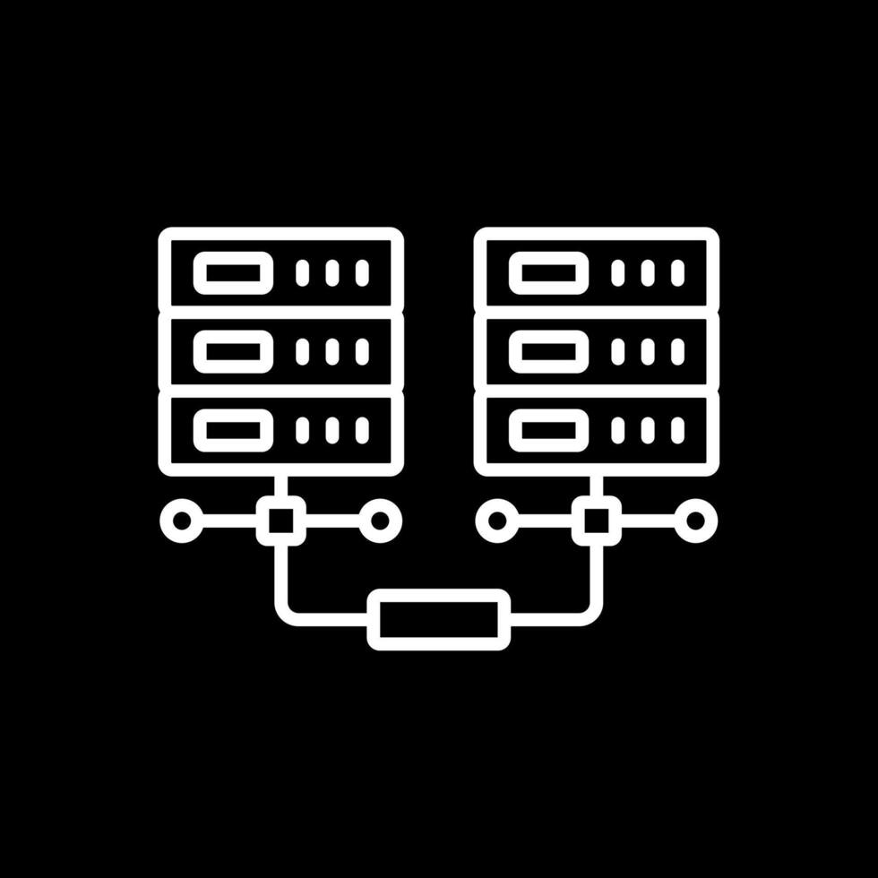 Les données réseau ligne inversé icône conception vecteur