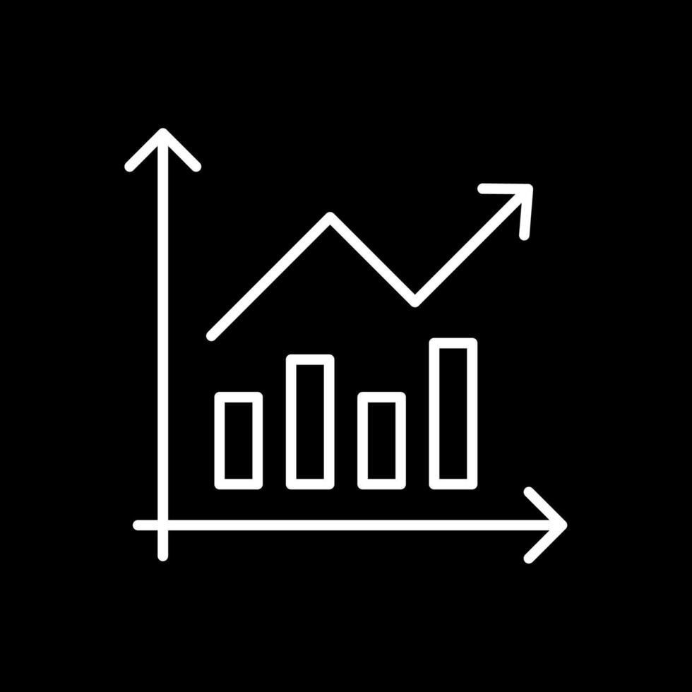 bar graphique ligne inversé icône conception vecteur