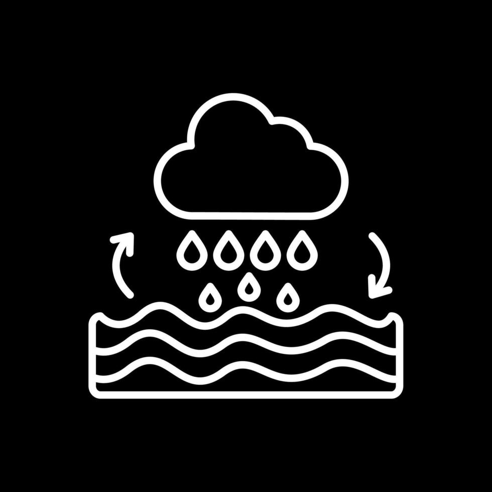 l'eau cycle ligne inversé icône conception vecteur