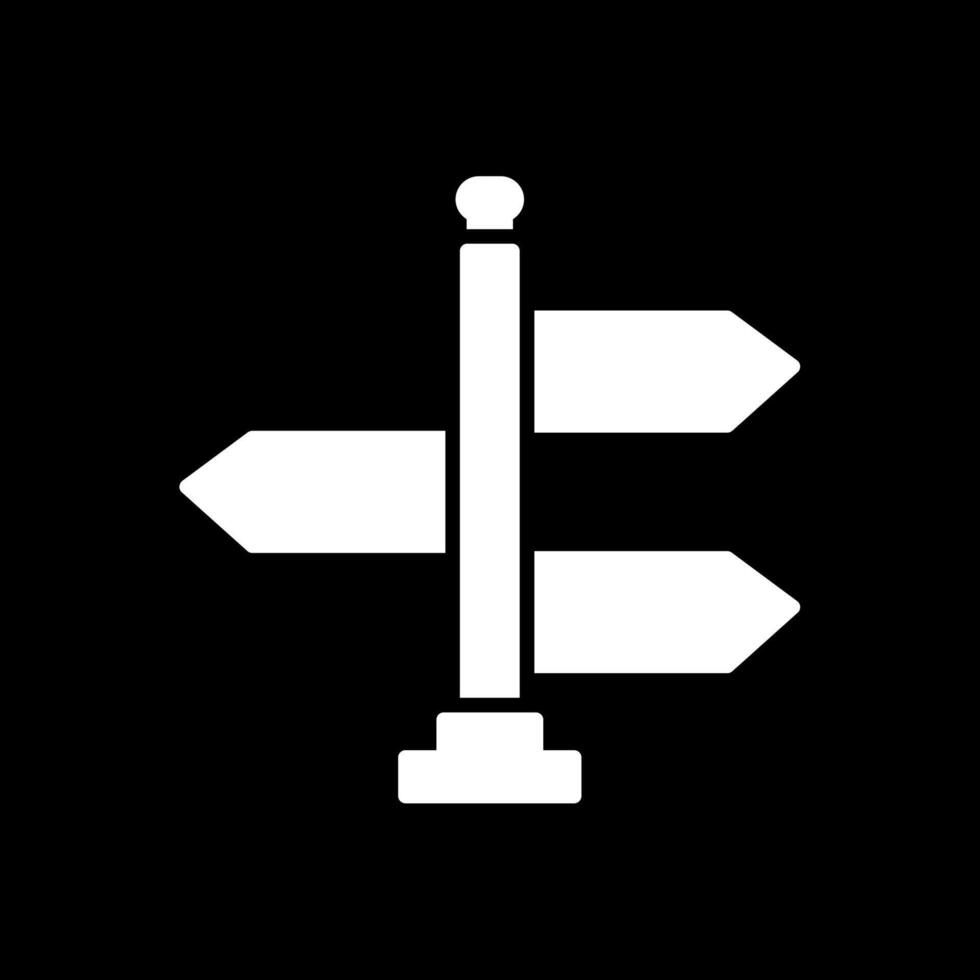 signe glyphe inversé icône conception vecteur