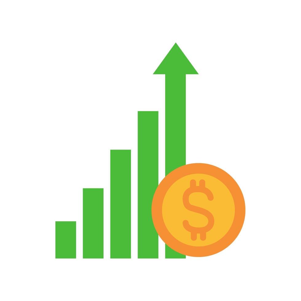 l'argent pousse icône vecteur
