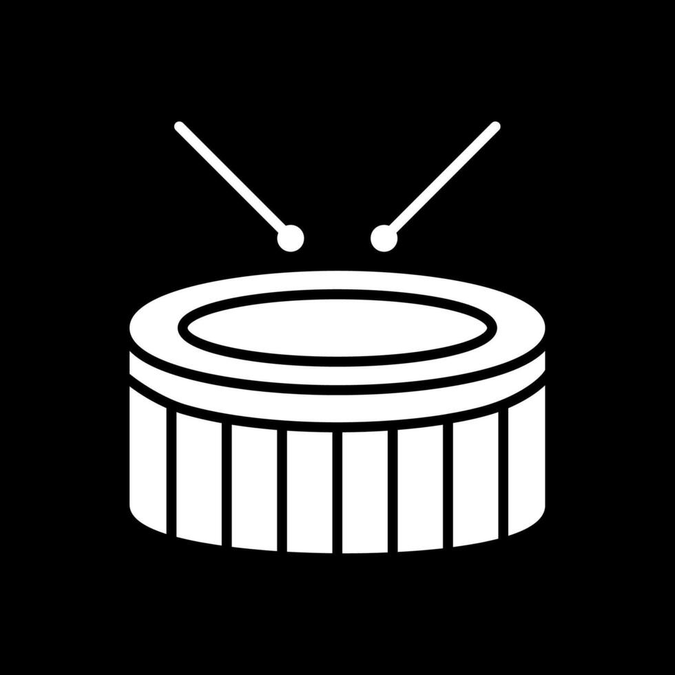 piège tambour glyphe inversé icône conception vecteur