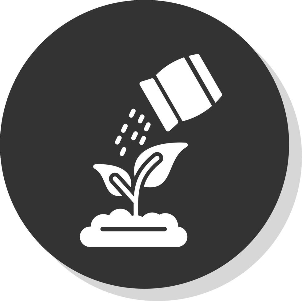 fertiliser le les plantes glyphe ombre cercle icône conception vecteur