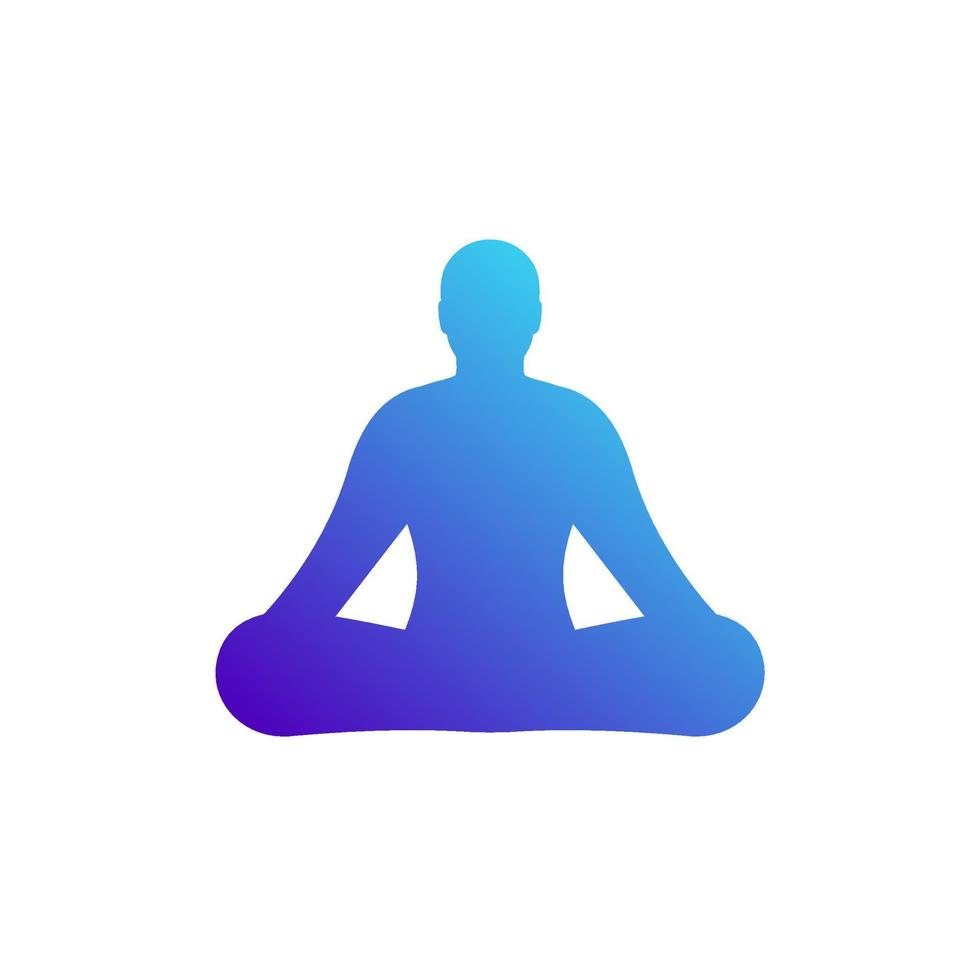 icône de yoga, symbole vecteur